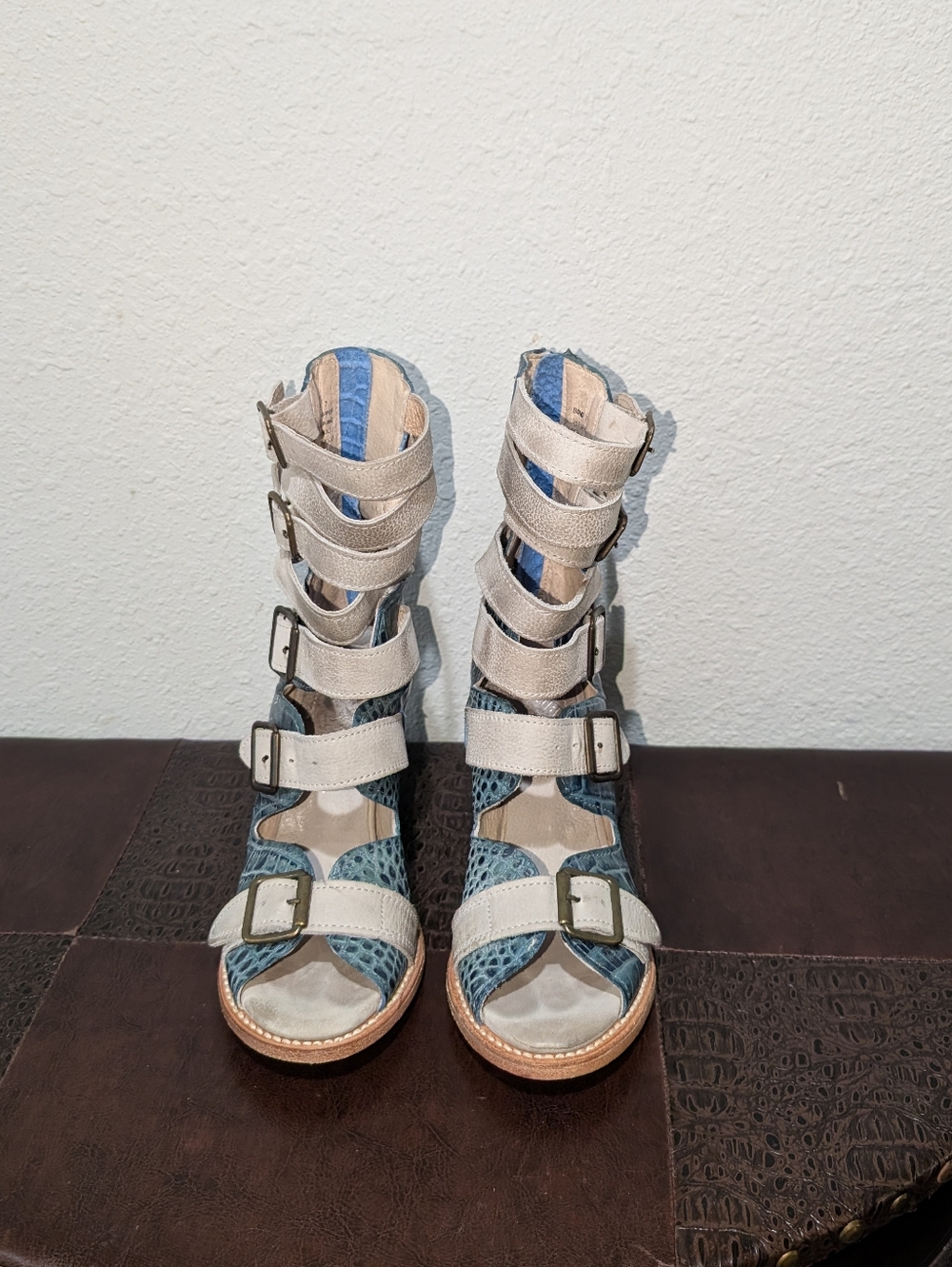 Rare FreeBird Bond Croco Turquoise size 7 - Picture 11 of 16